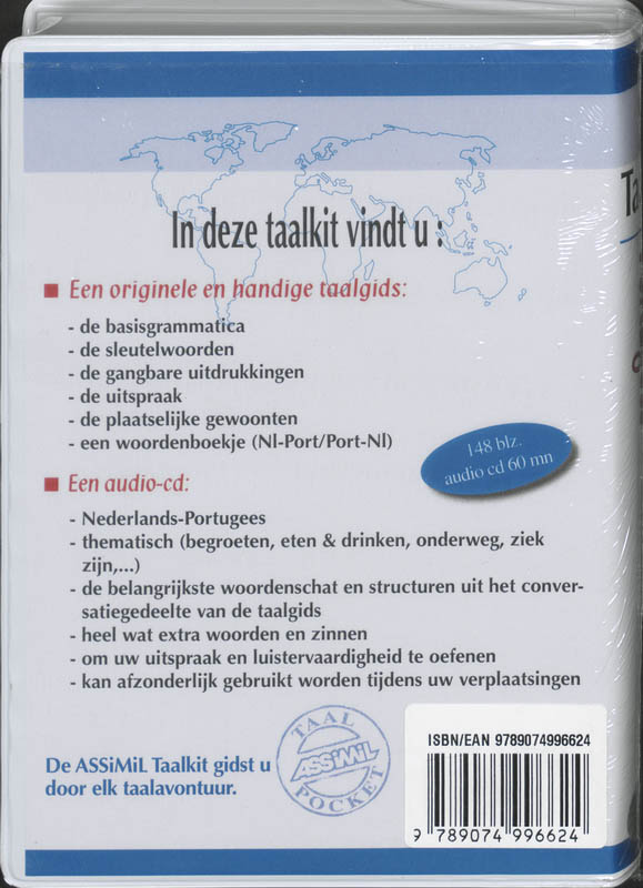 Achterkant van Taalkit Portugees