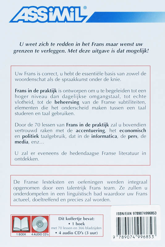 Achterkant van Frans in de praktijk