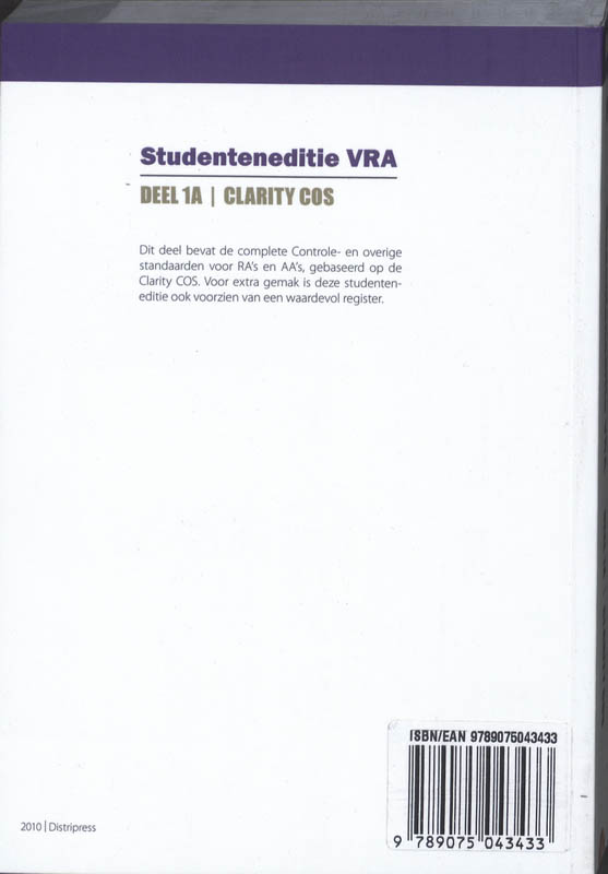 Achterkant van 1A Controle- en overige standaarden