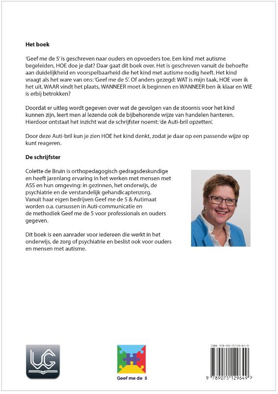 Achterkant van Geef me de 5