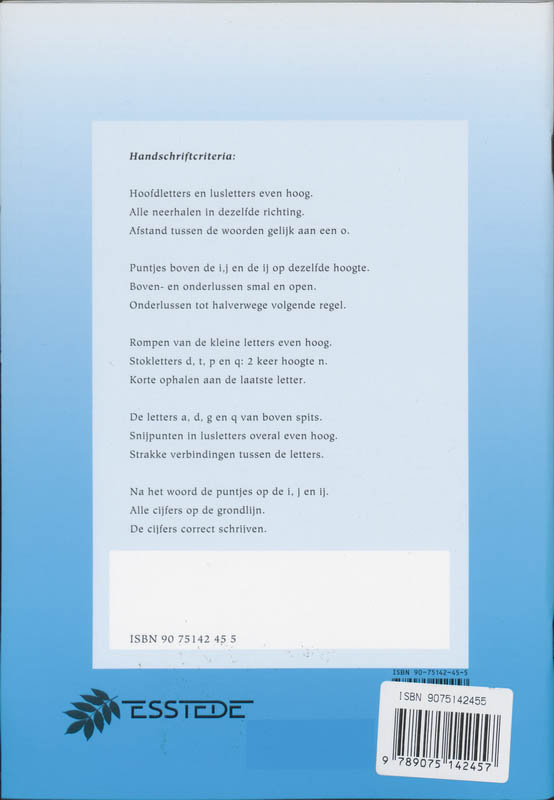 Achterkant van Schrijfvaardigheid