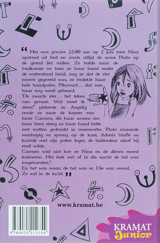Achterkant van Meisje van de zesde maan