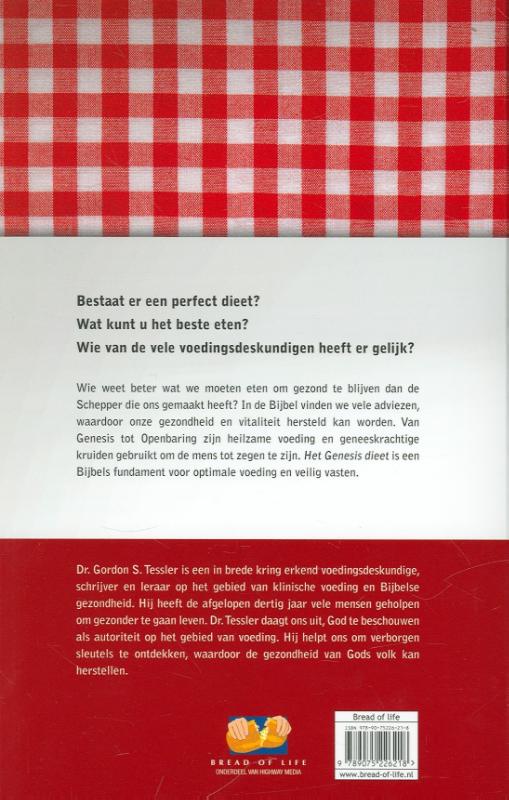 Achterkant van Het Genesis dieet