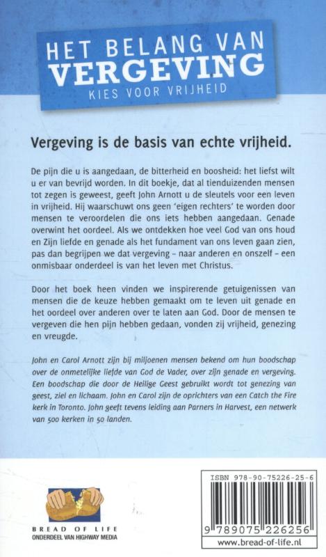 Achterkant van Het belang van vergeving