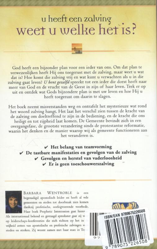 Achterkant van U bent gezalfd