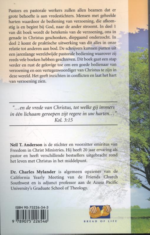 Achterkant van Gezegend zijn de vredestichters