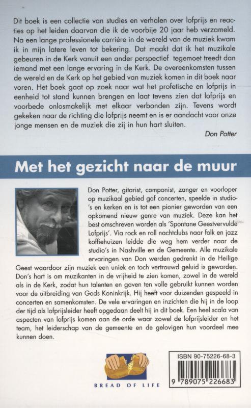 Achterkant van Met het gezicht naar de muur