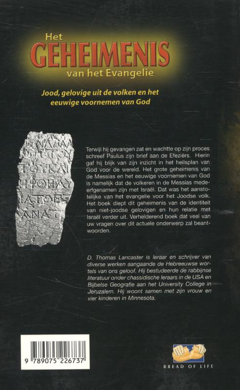Achterkant van Het geheimenis van het evangelie