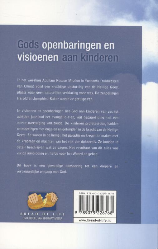 Achterkant van Gods Openbaringen en Visioenen aan kinderen