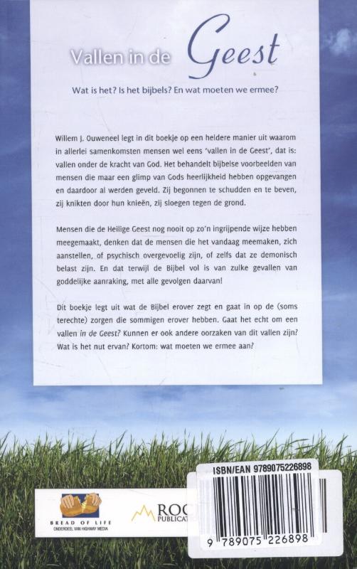 Achterkant van Vallen in de Geest