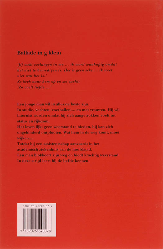 Achterkant van Ballade in g klein