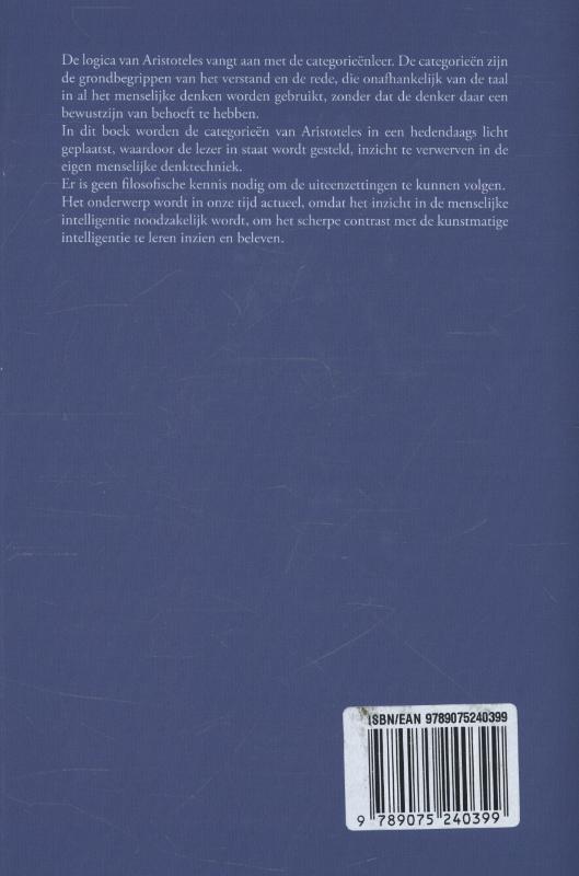 Achterkant van De categorieen van Aristoteles