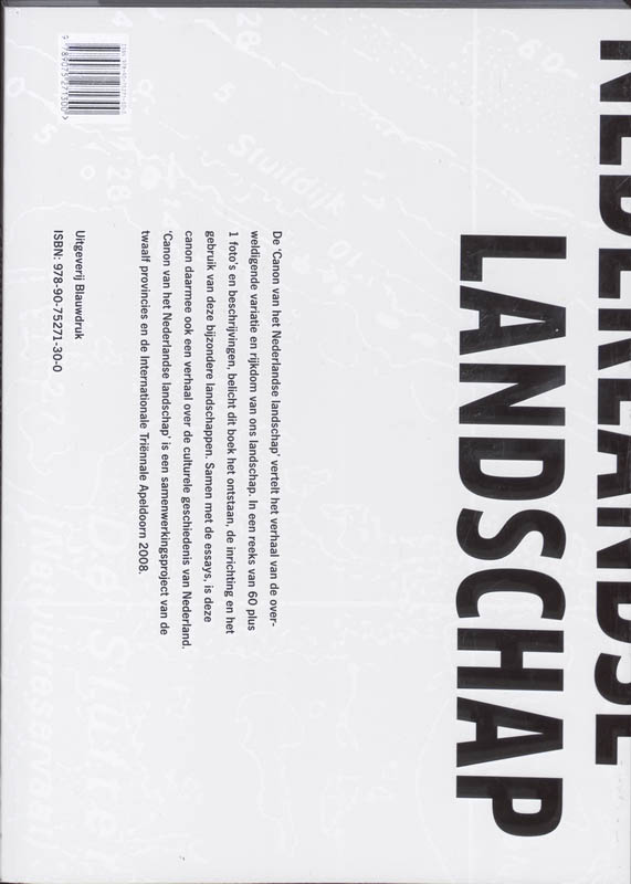 Achterkant van Canon van het Nederlandse landschap