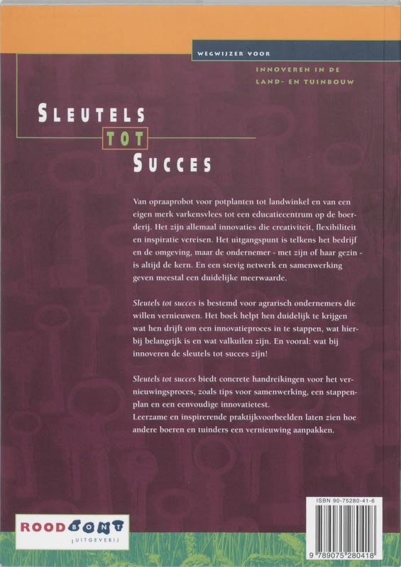 Achterkant van Sleutels tot succes
