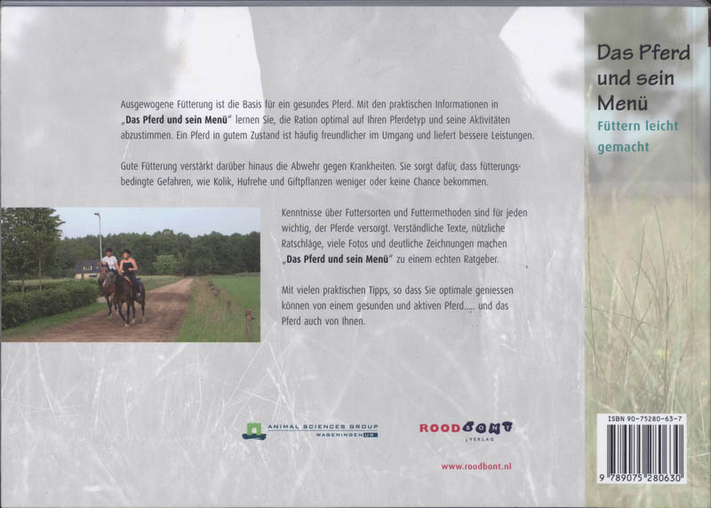 Achterkant van Pferd und sein Menu