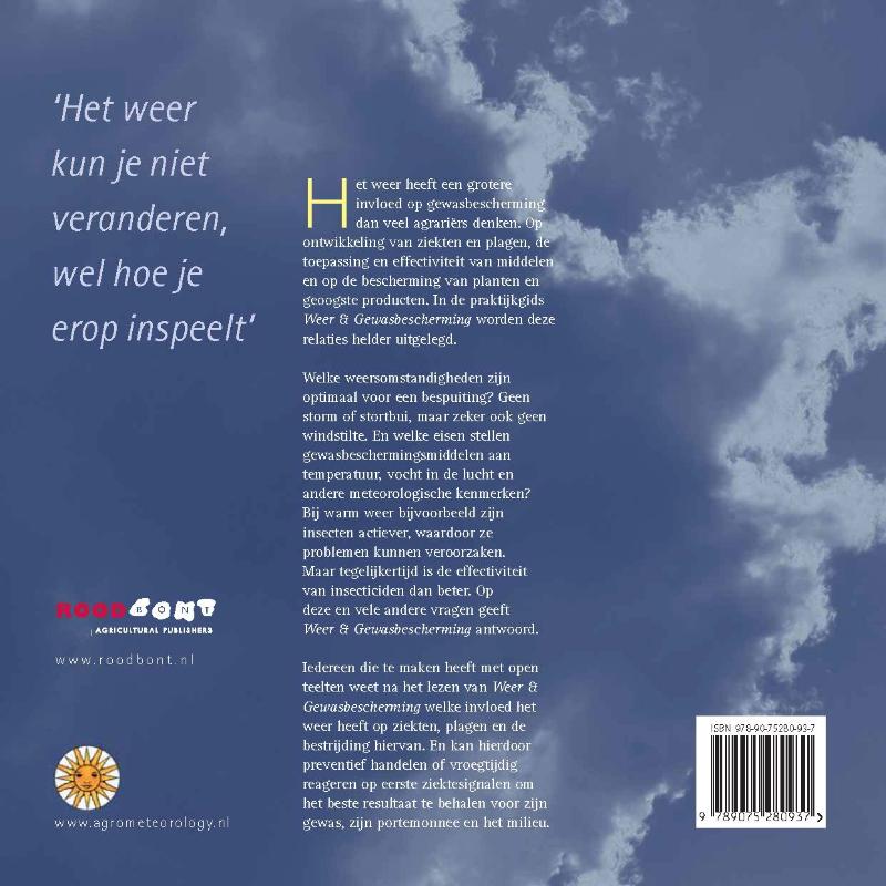 Achterkant van Weer en gewasbescherming