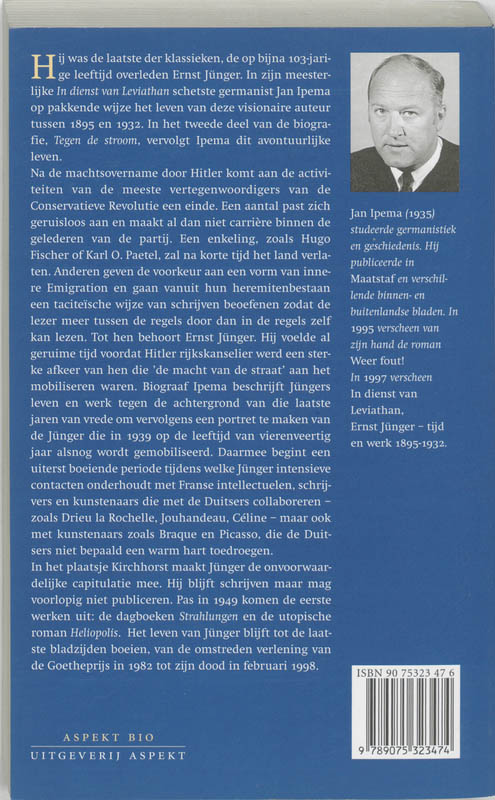Achterkant van Tegen de stroom