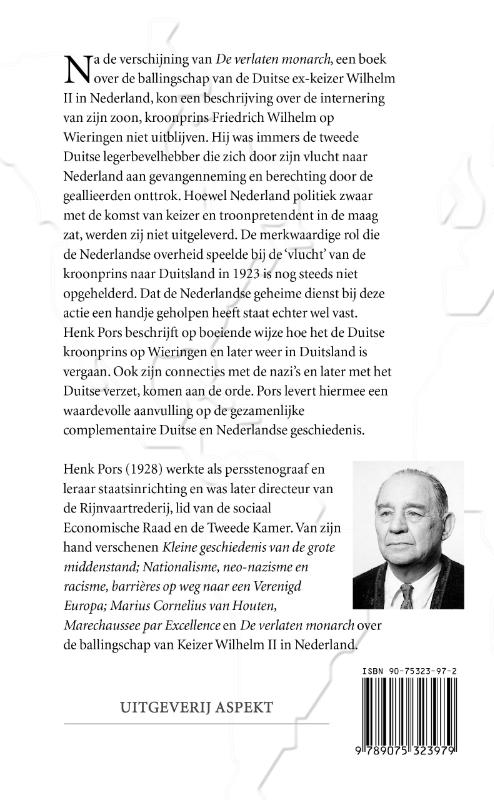 Achterkant van De prins van Wieringen
