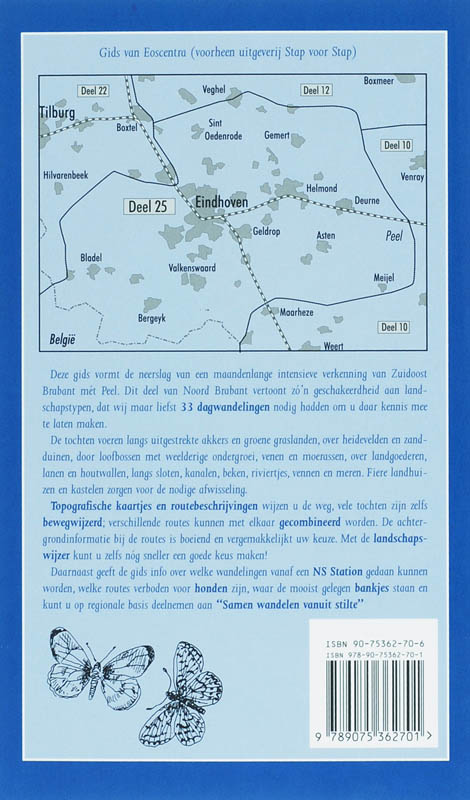 Achterkant van Wandelgids voor Zuidoost Brabant