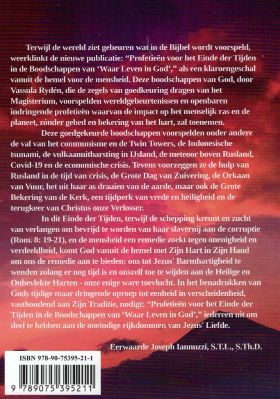 Achterkant van Profetieën voor het einde der tijden