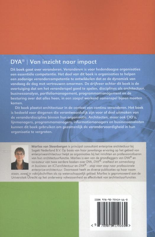 Achterkant van DYA van inzicht naar impact