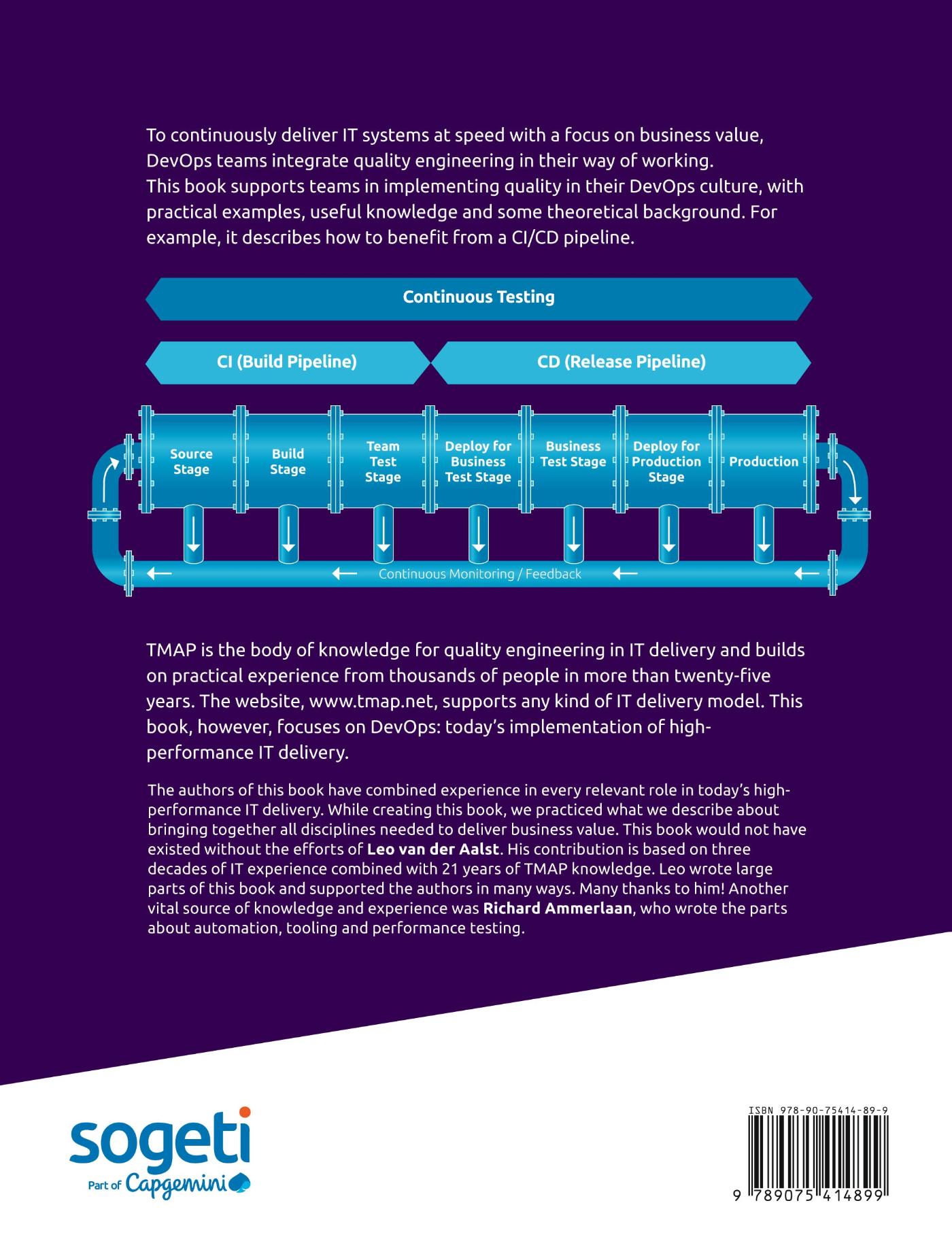 Achterkant van Quality for DevOps teams