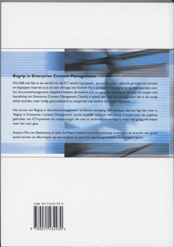 Achterkant van Begrip in Enterprise Content Management