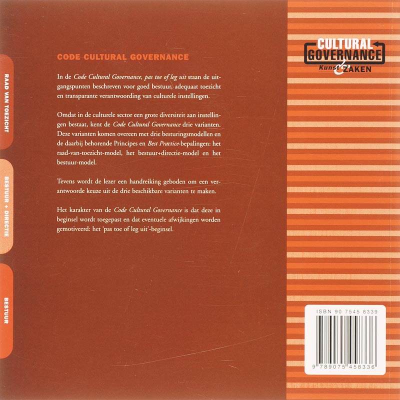 Achterkant van Code Cultural Governance