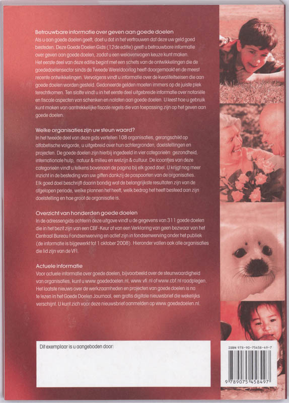 Achterkant van twaalfde editie 2009