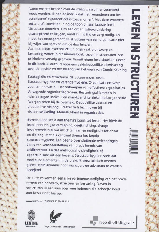 Achterkant van Leven in structuren