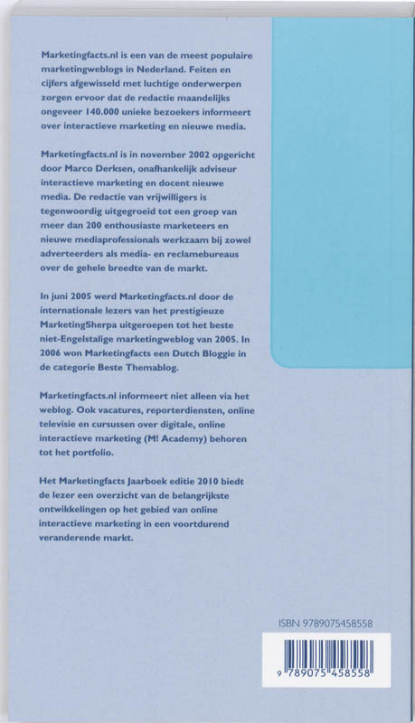 Achterkant van Marketing facts
