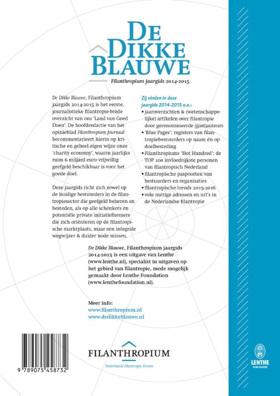 Achterkant van De dikke blauwe