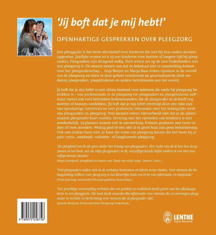 Achterkant van Jij boft dat je mij hebt!