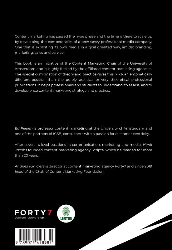 Achterkant van Scaling up Content Marketing