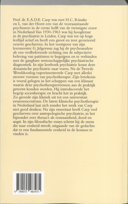 Achterkant van Tussen psychiatrie en filosofie