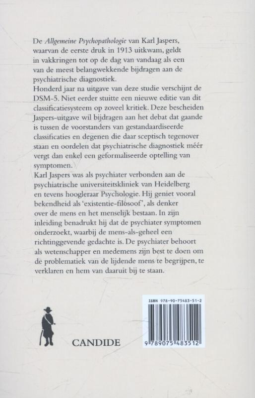 Achterkant van De inleiding van Karl Jaspers' algemene psychopatholgie