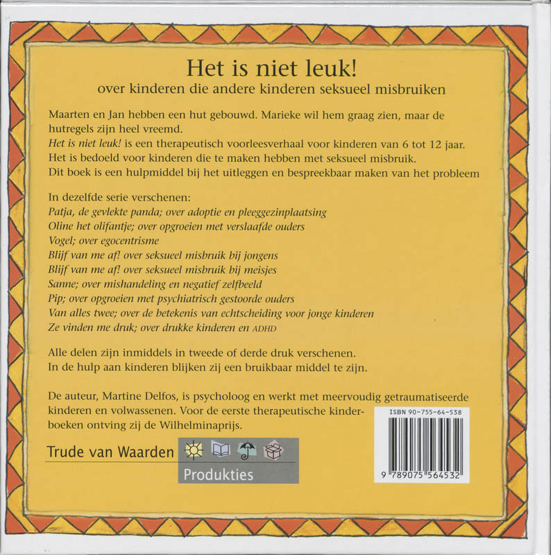 Achterkant van Het is niet leuk