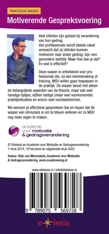 Achterkant van Waaier motiverende gespreksvoering