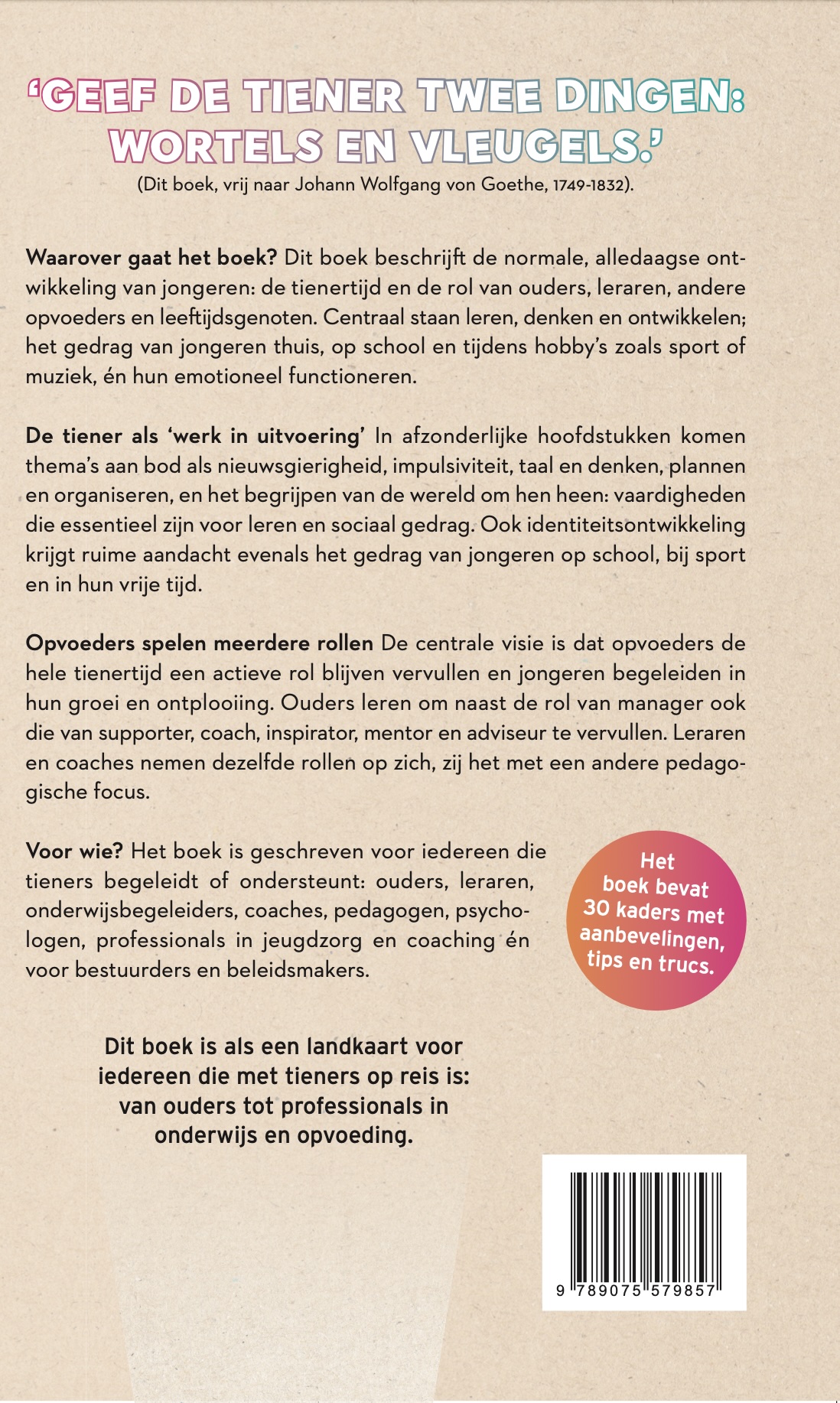 Achterkant van Het tienerbrein: een ander perspectief