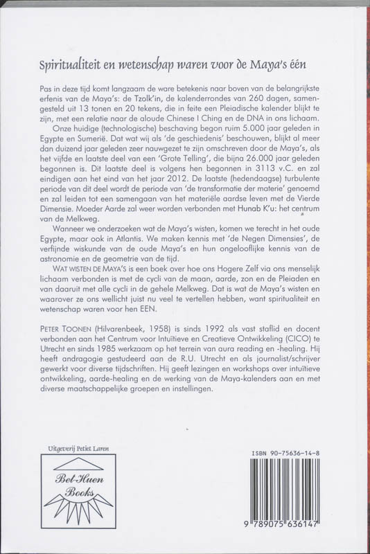 Achterkant van Wat wisten de Maya's?