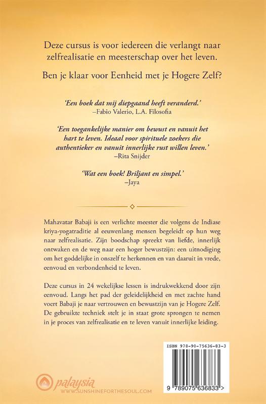 Achterkant van Eenheid met je Hogere Zelf