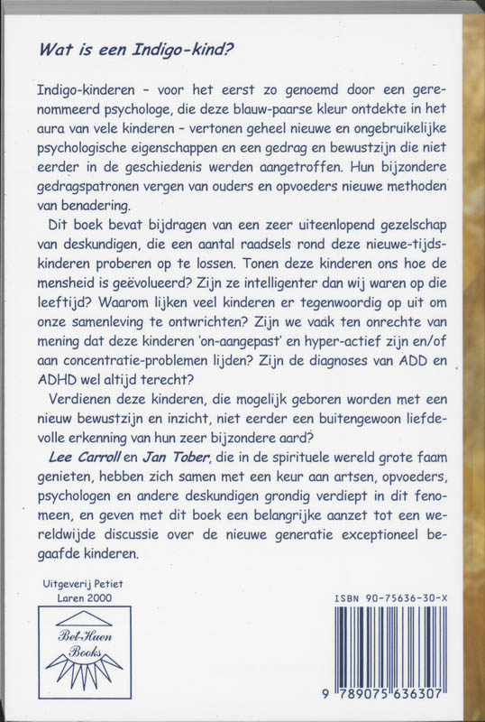Achterkant van De Indigo-kinderen