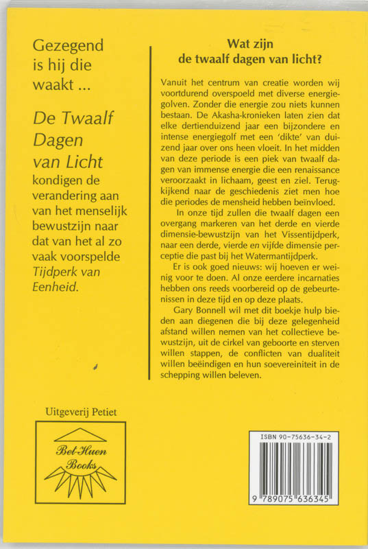 Achterkant van De twaalf dagen van Licht