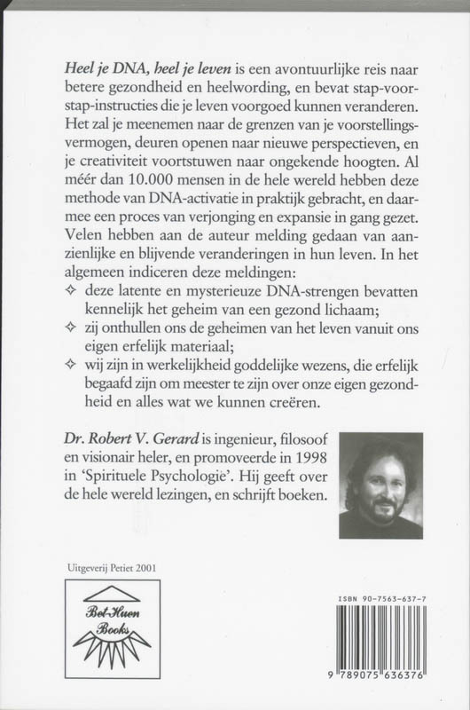 Achterkant van Heel je DNA - heel je leven