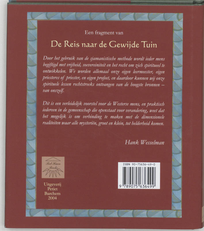 Achterkant van De reis naar de Gewijde Tuin
