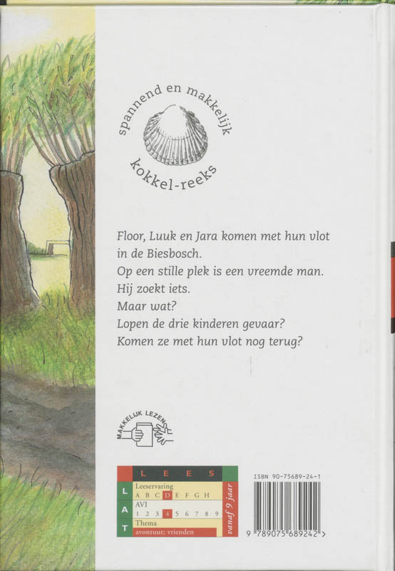 Achterkant van Een schat in de Biesbosch