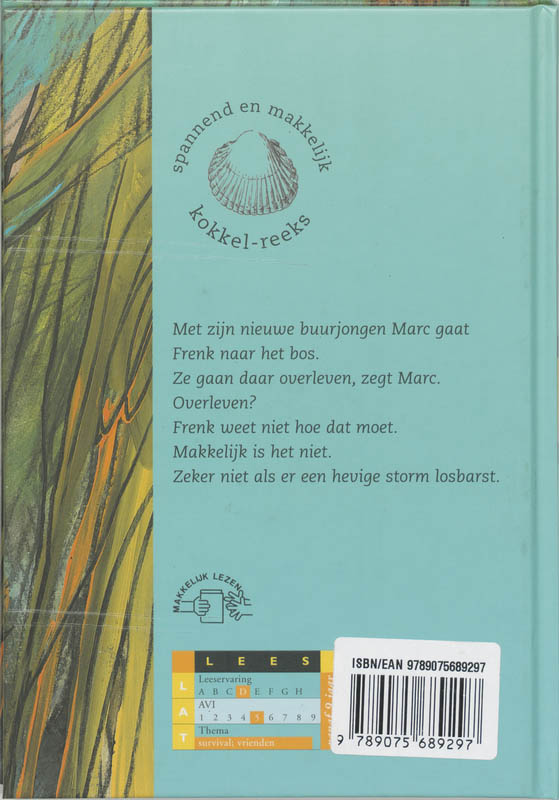 Achterkant van Storm in het bos