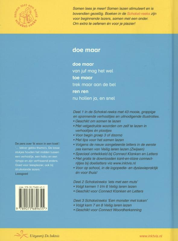 Achterkant van Ik woon in een koek