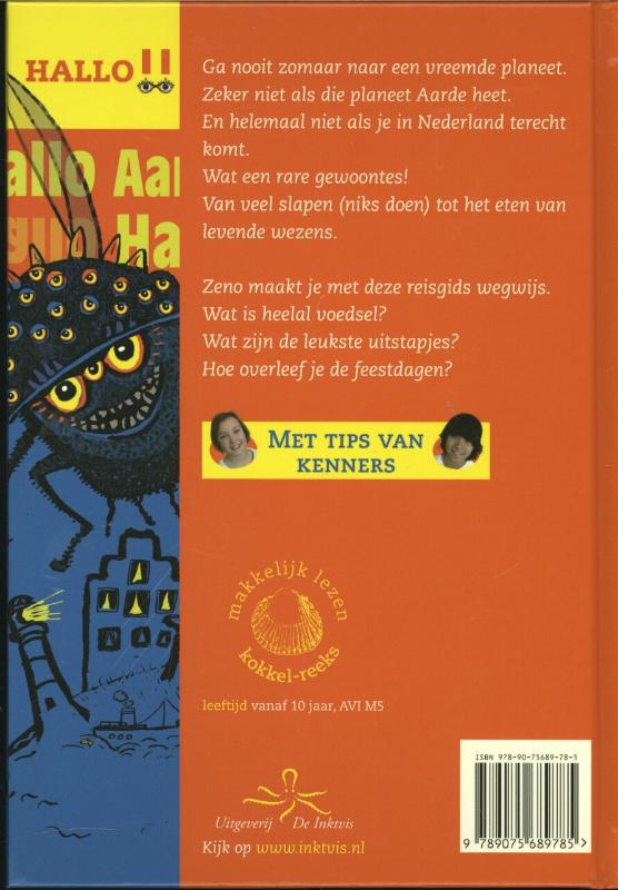 Achterkant van Hallo aarde hallo Nederland