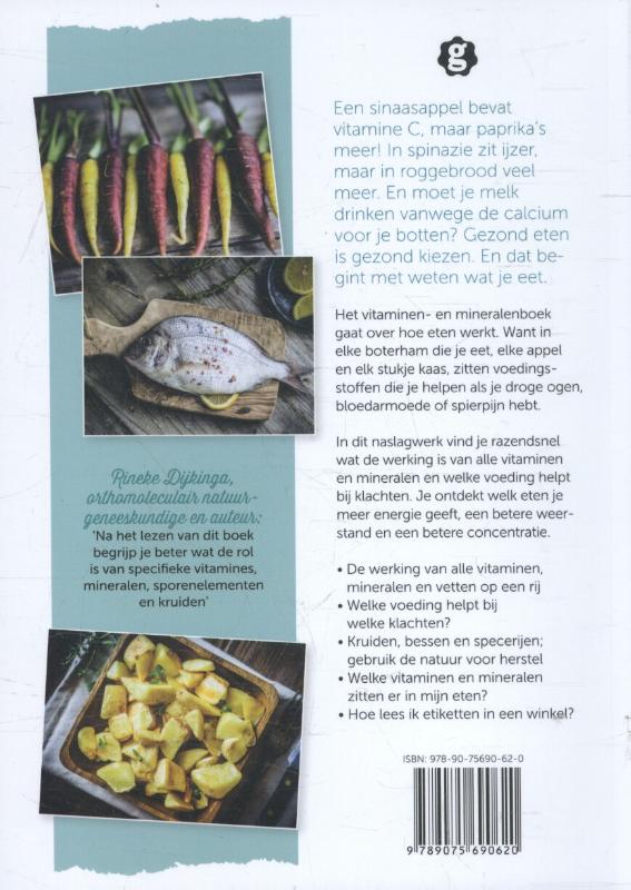 Achterkant van Het vitaminen- en mineralenboek